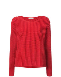 Женский красный вязаный свитер от Mansur Gavriel