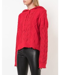 Женский красный вязаный свитер от RtA