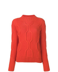 Женский красный вязаный свитер от Odeeh