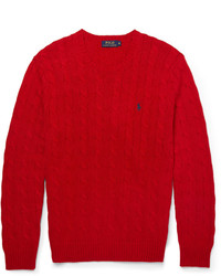 Мужской красный вязаный свитер от Polo Ralph Lauren