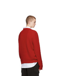 Мужской красный вязаный свитер от Gucci