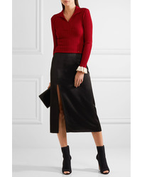 Женский красный вязаный свитер от Esteban Cortazar