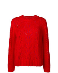 Женский красный вязаный свитер от Semicouture
