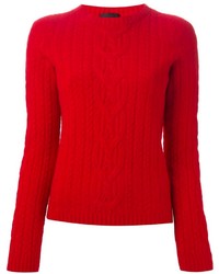 Женский красный вязаный свитер от The Row