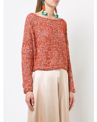 Женский красный вязаный свитер от Voz