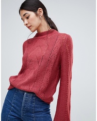Женский красный вязаный свитер от Vila