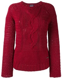 Женский красный вязаный свитер от Woolrich