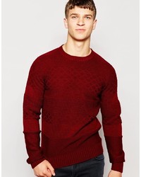 Мужской красный вязаный свитер