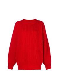 Красный вязаный свободный свитер от Department 5