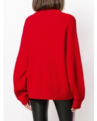 Красный вязаный свободный свитер от IRO