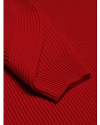 Красный вязаный свободный свитер от Stella McCartney