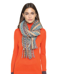 Женский красный вязаный шарф от Missoni