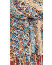 Женский красный вязаный шарф от Missoni