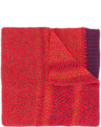 Женский красный вязаный шарф от Missoni