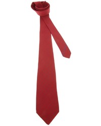 Мужской красный галстук в вертикальную полоску от Borsalino