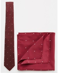 Мужской красный галстук в горошек от Asos
