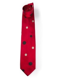 Мужской красный галстук в горошек от Gianfranco Ferre