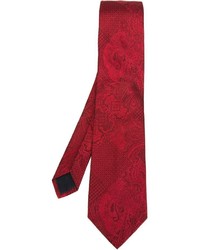 Мужской красный галстук с "огурцами" от Etro
