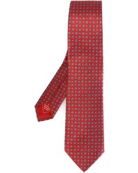 Мужской красный галстук с принтом от Brioni