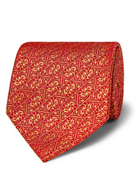 Мужской красный галстук с принтом от Charvet