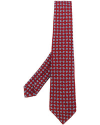 Мужской красный галстук с принтом от Kiton