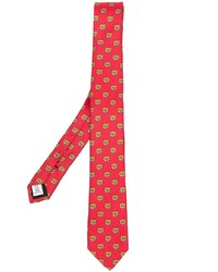 Мужской красный галстук с принтом от Moschino