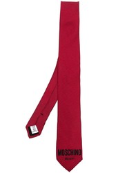 Мужской красный галстук с принтом от Moschino