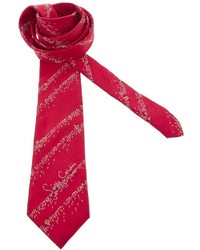 Мужской красный галстук с принтом от Pierre Cardin