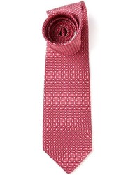 Мужской красный галстук с принтом от Salvatore Ferragamo