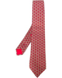 Мужской красный галстук с принтом