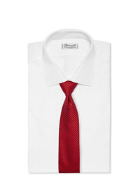 Мужской красный галстук с узором "гусиные лапки" от Charvet