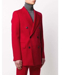 Мужской красный двубортный пиджак от Ami