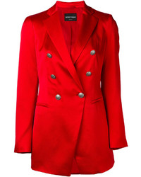 Женский красный двубортный пиджак от Emporio Armani