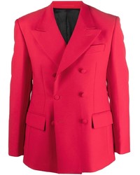 Мужской красный двубортный пиджак от Jacob Lee
