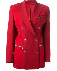 Женский красный двубортный пиджак от Jean Paul Gaultier