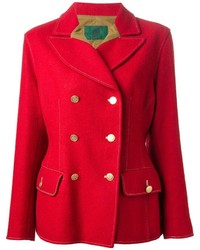 Женский красный двубортный пиджак от Jean Paul Gaultier