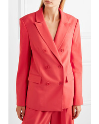 Женский красный двубортный пиджак от Tibi