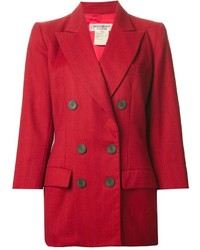 Женский красный двубортный пиджак от Yves Saint Laurent
