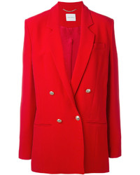 Женский красный двубортный пиджак