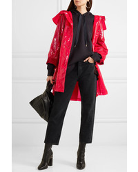 Женский красный дождевик от Moncler