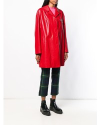 Женский красный дождевик от Prada