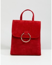 Женский красный замшевый рюкзак от ASOS DESIGN