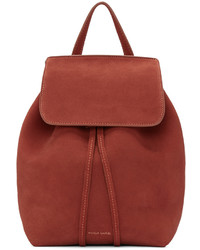 Женский красный замшевый рюкзак от Mansur Gavriel