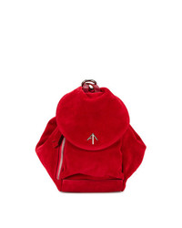 Женский красный замшевый рюкзак от Manu Atelier