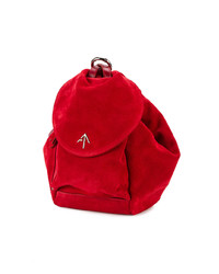Женский красный замшевый рюкзак от Manu Atelier
