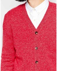 Мужской красный кардиган от Asos