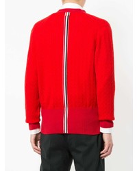 Мужской красный кардиган от Thom Browne