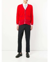 Мужской красный кардиган от Thom Browne
