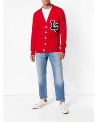 Мужской красный кардиган от Lc23