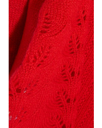Женский красный кашемировый вязаный свитер от Miu Miu